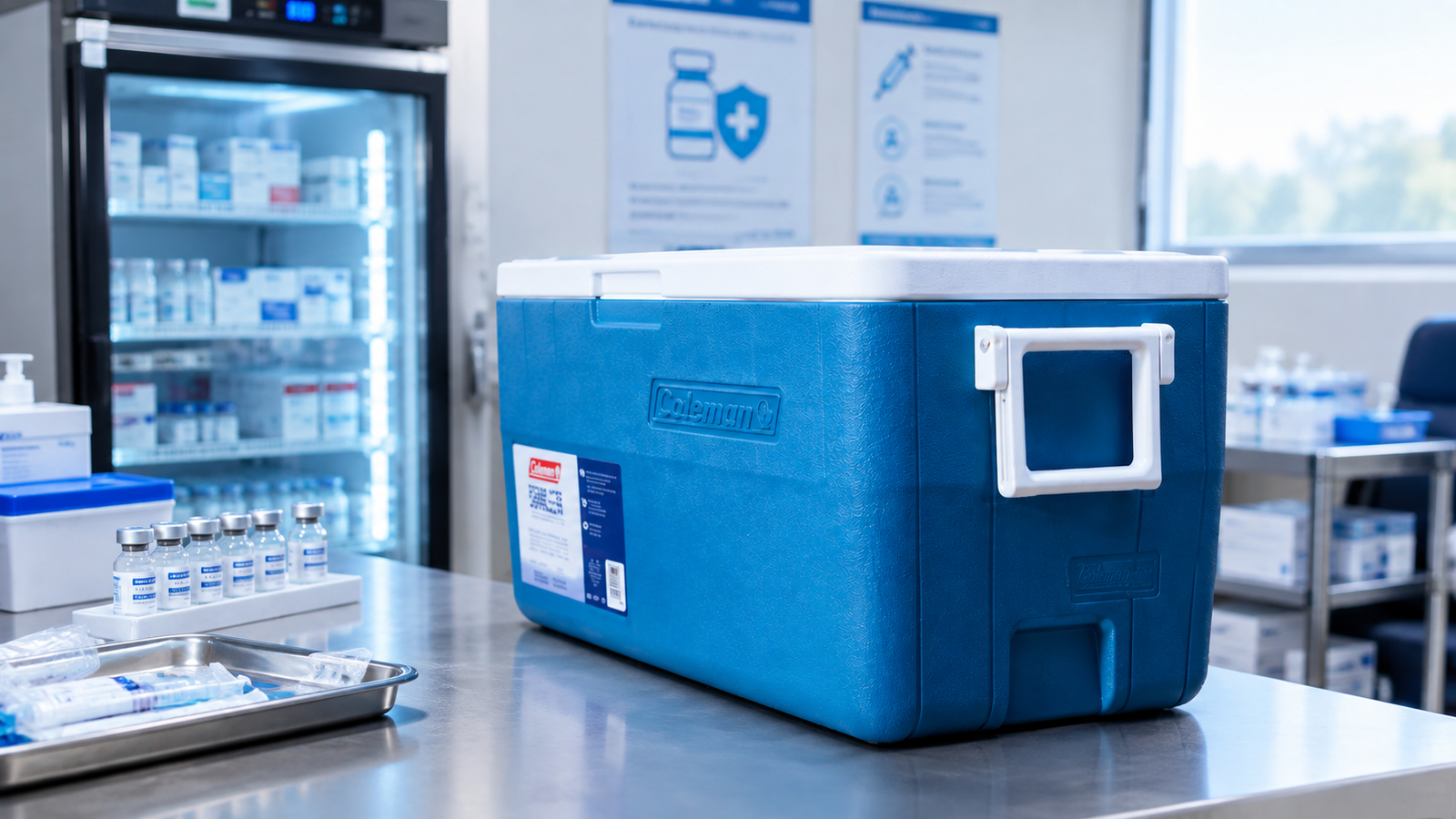 Hielera Coleman 48 QT para vacunas para transporte de biológicos